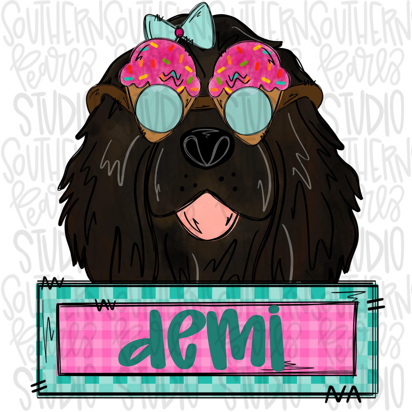 Summer Ice Cream Boykin spaniel with patch Girl | Sublimation Design | Digital Download | Women’s, Kids Shirt PNG