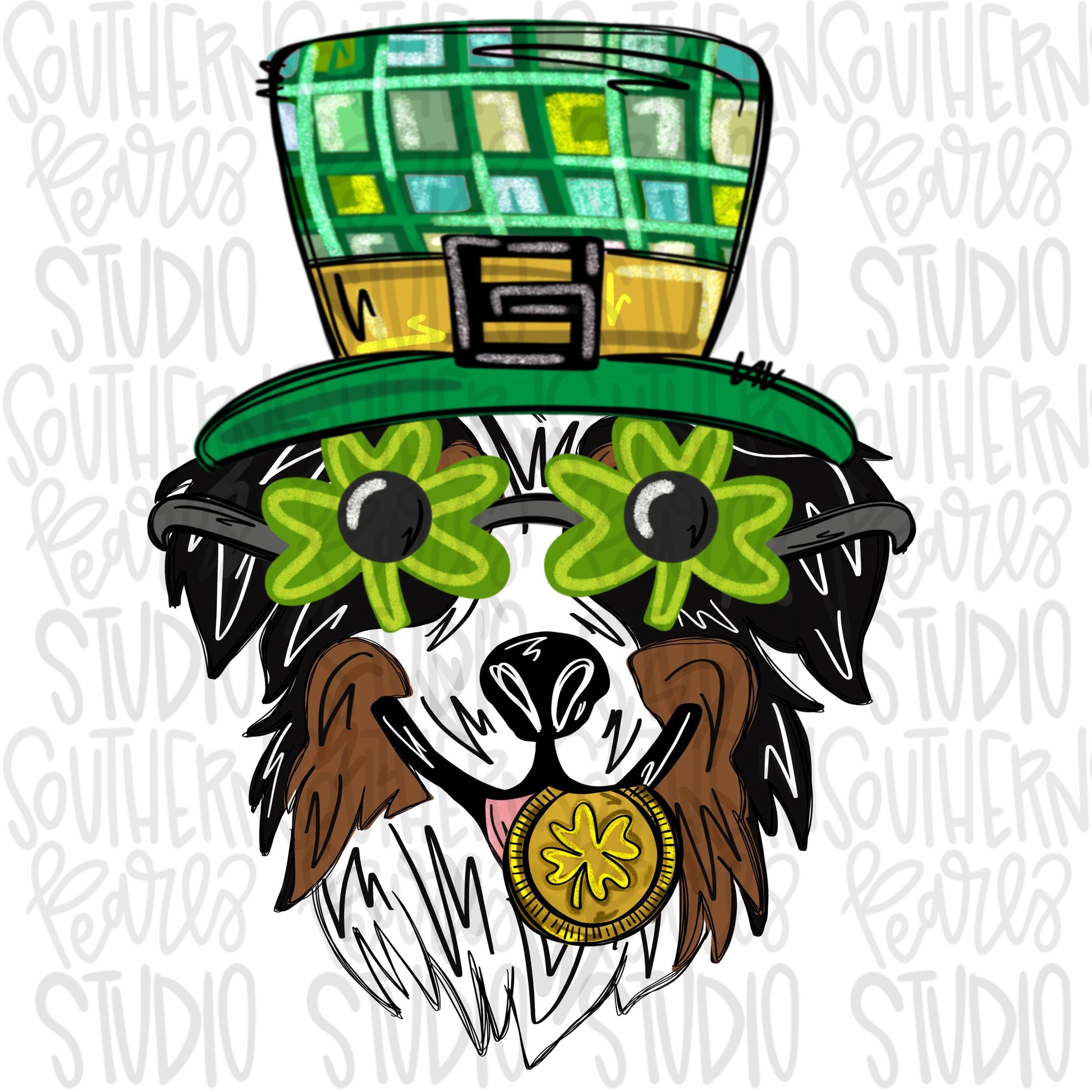 Australian shepherd | St Patrick Day | Sublimation Design | Digital Download | Women’s, Kids Shirt PNG