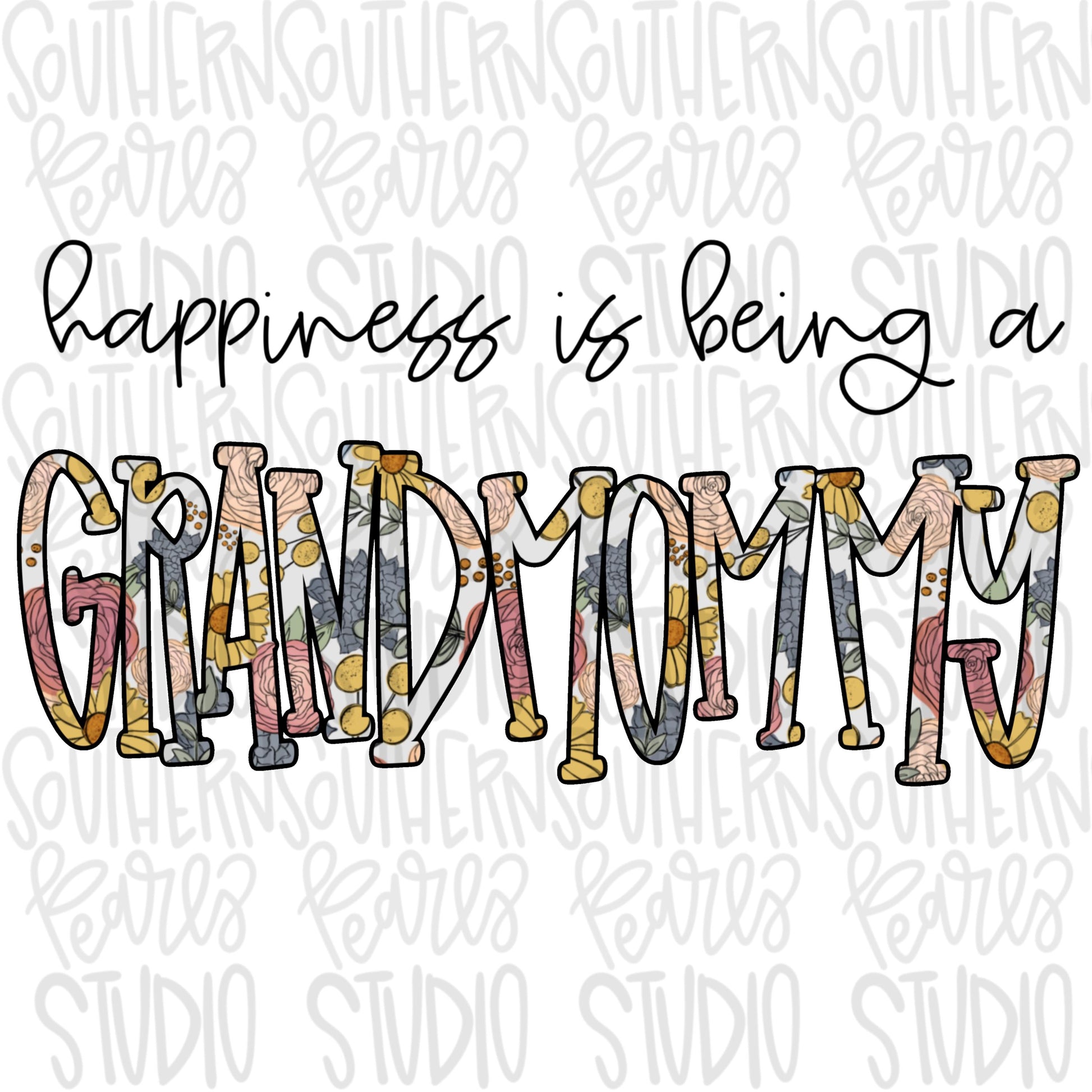 Happiness is being a GRANDMOMMY | Sublimation Design | Digital Download | Women’s, Kids Shirt PNG