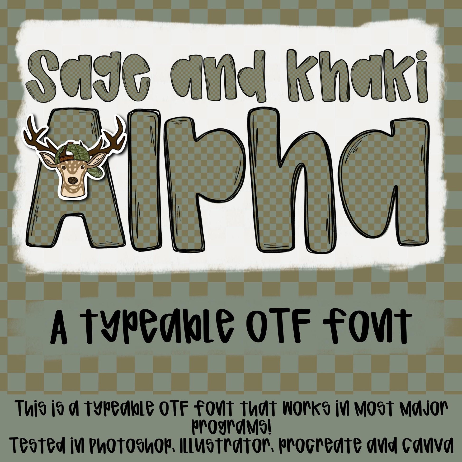 Sage and Khaki Alpha | Typeable Font | Sublimation Design | Digital Download | Women’s, Kids Shirt PNG