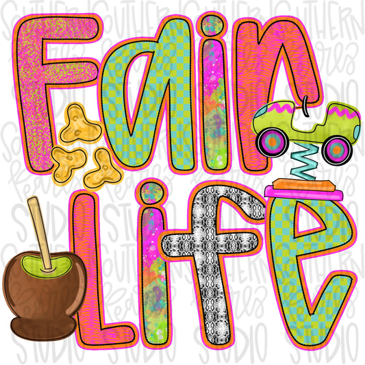 Fair Life lettering | Sublimation Design | Digital Download | Women’s, Kids Shirt PNG