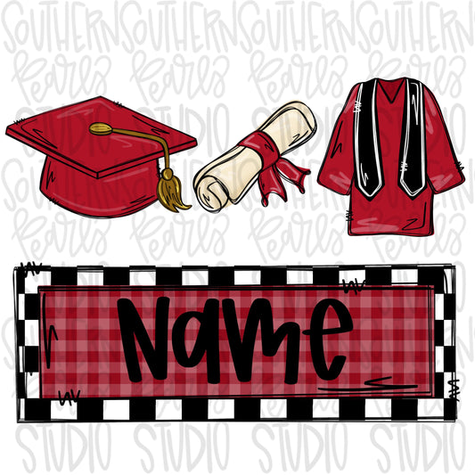 Graduation trio Red | Preschool | Kindergarten | Sublimation Design | Digital Download | Women’s, Kids Shirt PNG