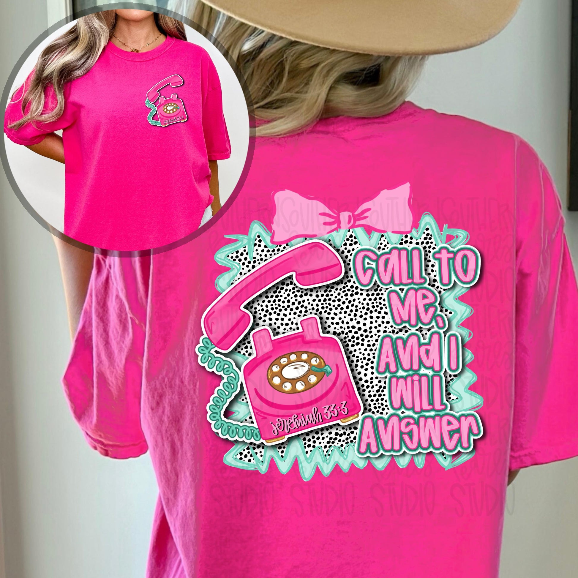 Call to me and I will answer | telephone | Bible verse | Sublimation Design | Digital Download | Women’s, Kids Shirt PNG