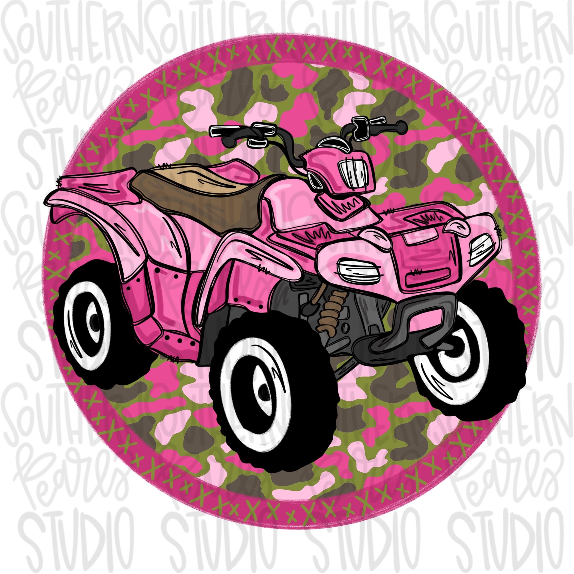 Four wheeler pink girly| He will direct your paths | Bible verse | front and back | Sublimation Design | Digital Download | Women’s Kids PNG