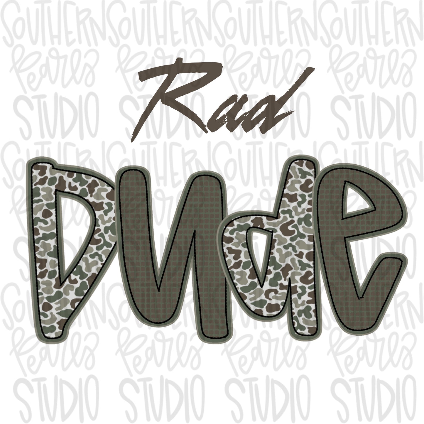 Rad dude camo | Fathers Day | front and back designs | Sublimation Design | Digital Download | Women’s, Kids Shirt PNG