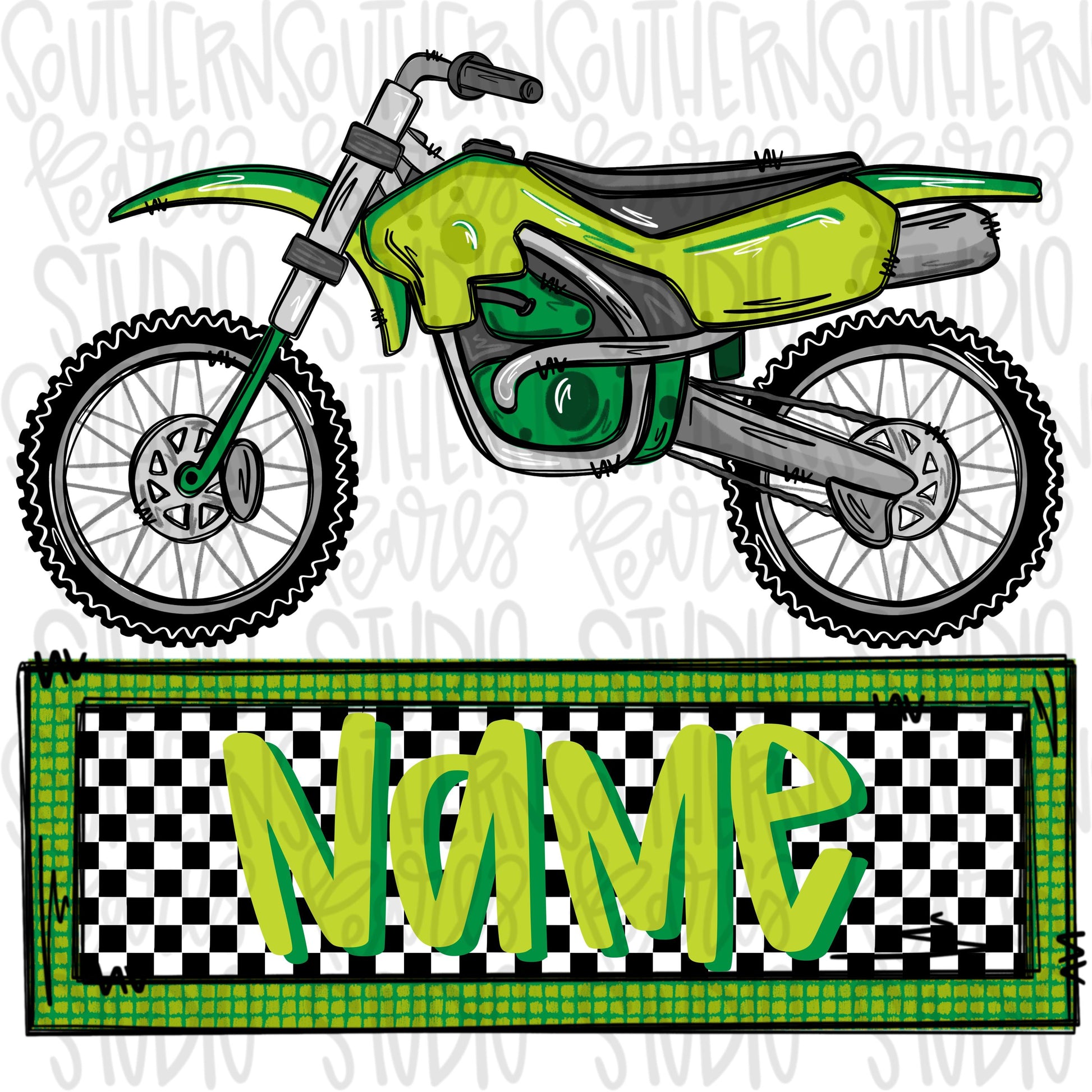 Dirt bike with Name Patch | Sublimation Design | Digital Download | Women’s, Kids Shirt PNG