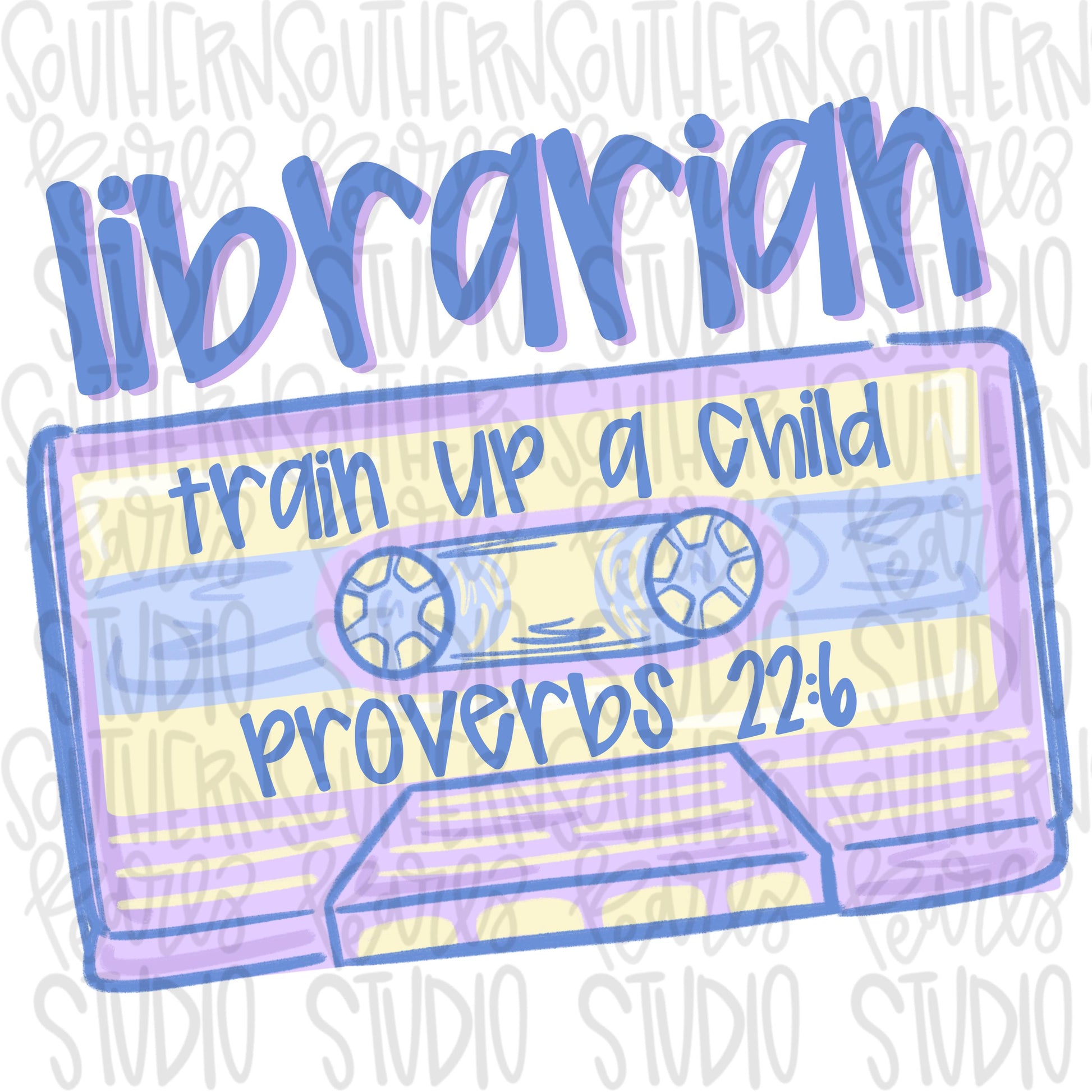 Librarian cassette tape | train up a child | proverbs 22:6 | PNG | Sublimation design | Design Download | dtf | women’s Kids