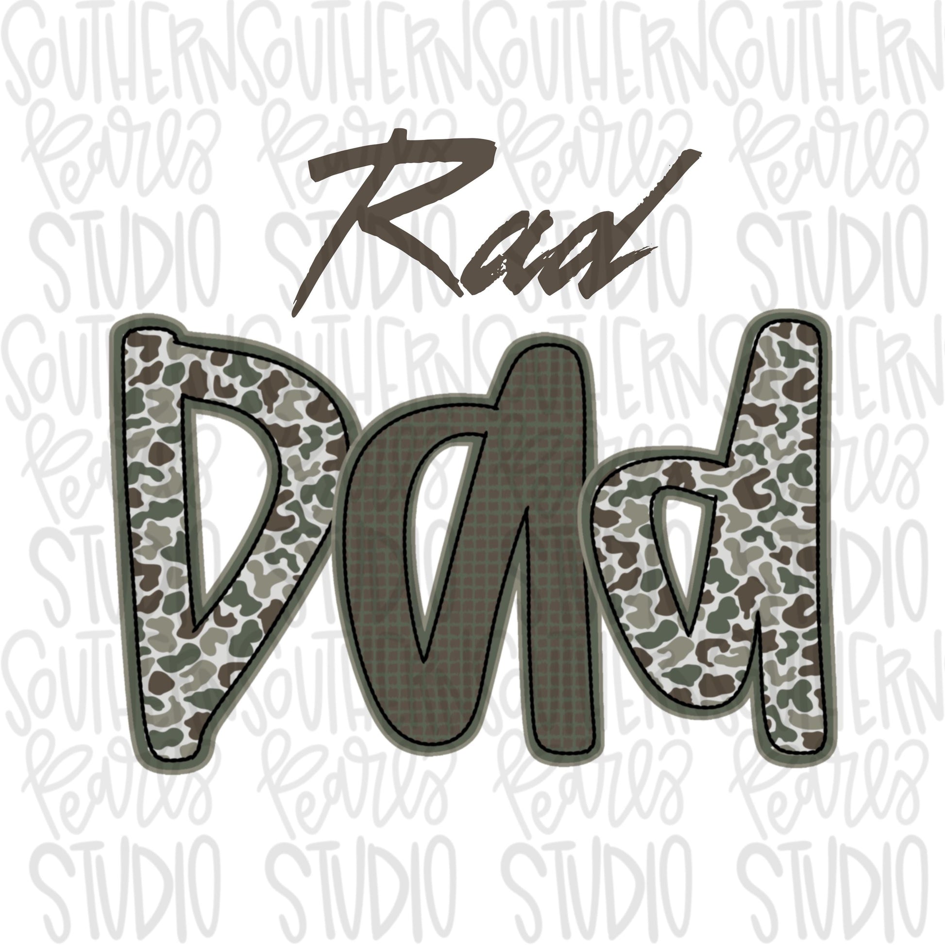Rad dad camo | Fathers Day | front and back designs | Sublimation Design | Digital Download | Women’s, Kids Shirt PNG