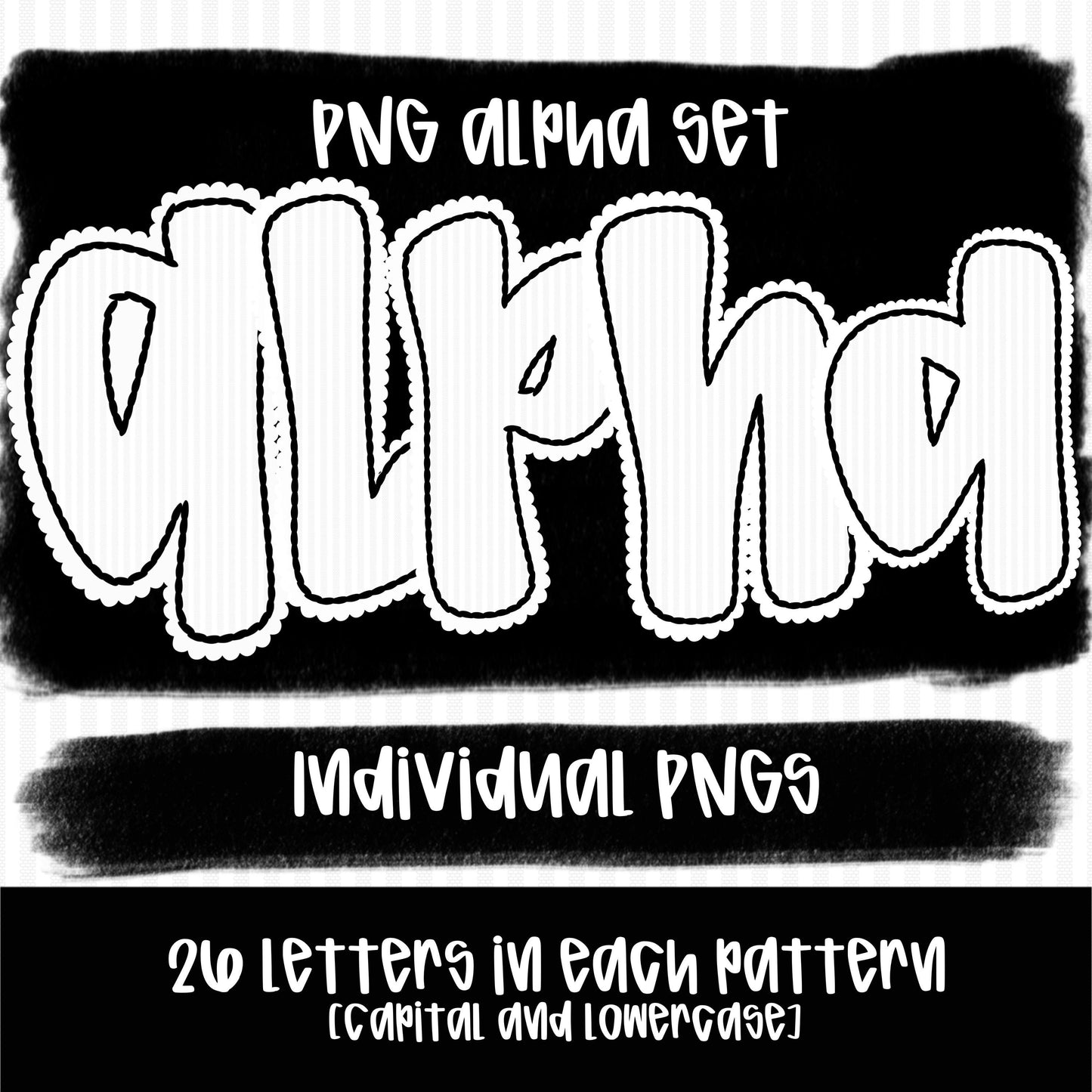 Seersucker Alpha white | PNG Font | Sublimation Design | Digital Download | Women’s, Kids Shirt PNG