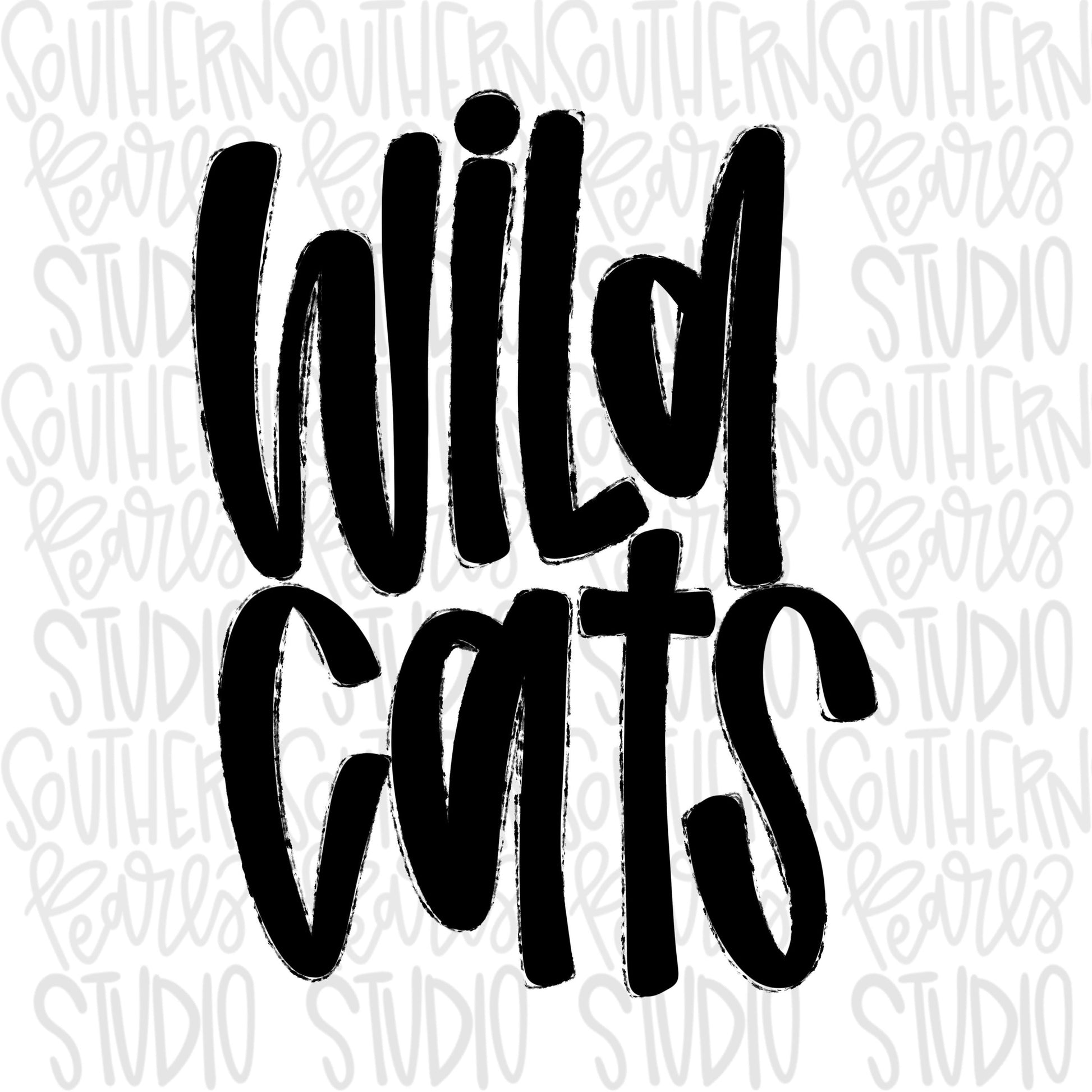Wildcats | Neon pink Mascot in frame | front and back designs | Sublimation Design | Digital Download | Women’s, Kids Shirt PNG