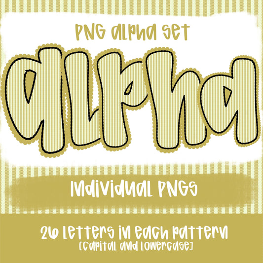 Seersucker Alpha Vegas gold | PNG Font | Sublimation Design | Digital Download | Women’s, Kids Shirt PNG