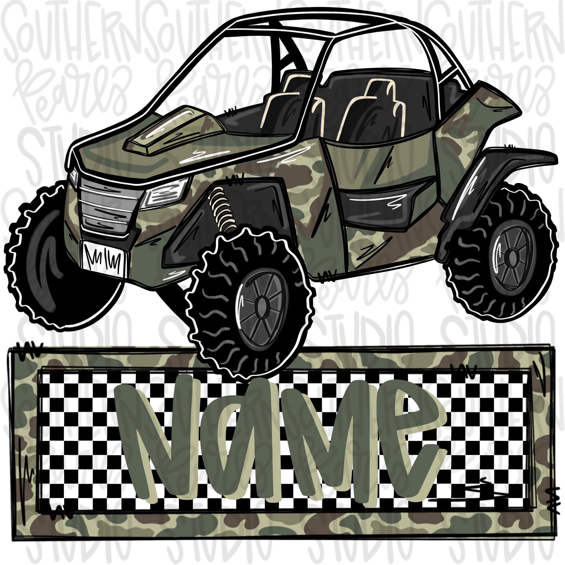 Side by side with Name Patch Camo | Sublimation Design | Digital Download | Women’s, Kids Shirt PNG