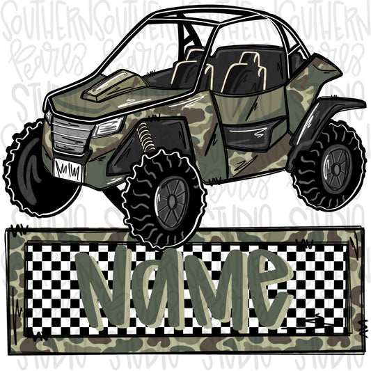 Side by side with Name Patch Camo | Sublimation Design | Digital Download | Women’s, Kids Shirt PNG
