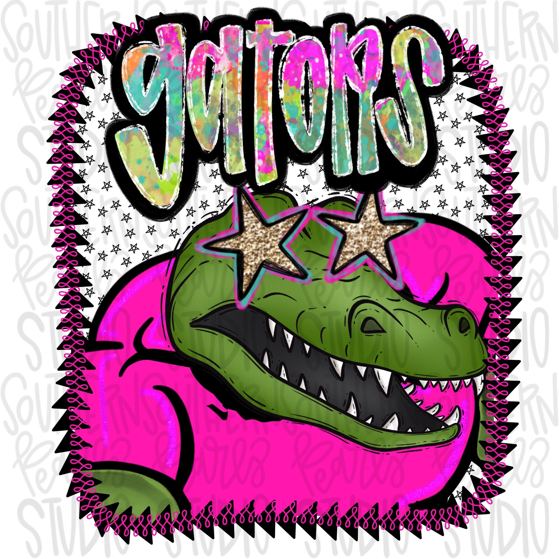 Pink Jersey Mascot Gators | Sublimation Design | Digital Download | Women’s, Kids Shirt PNG