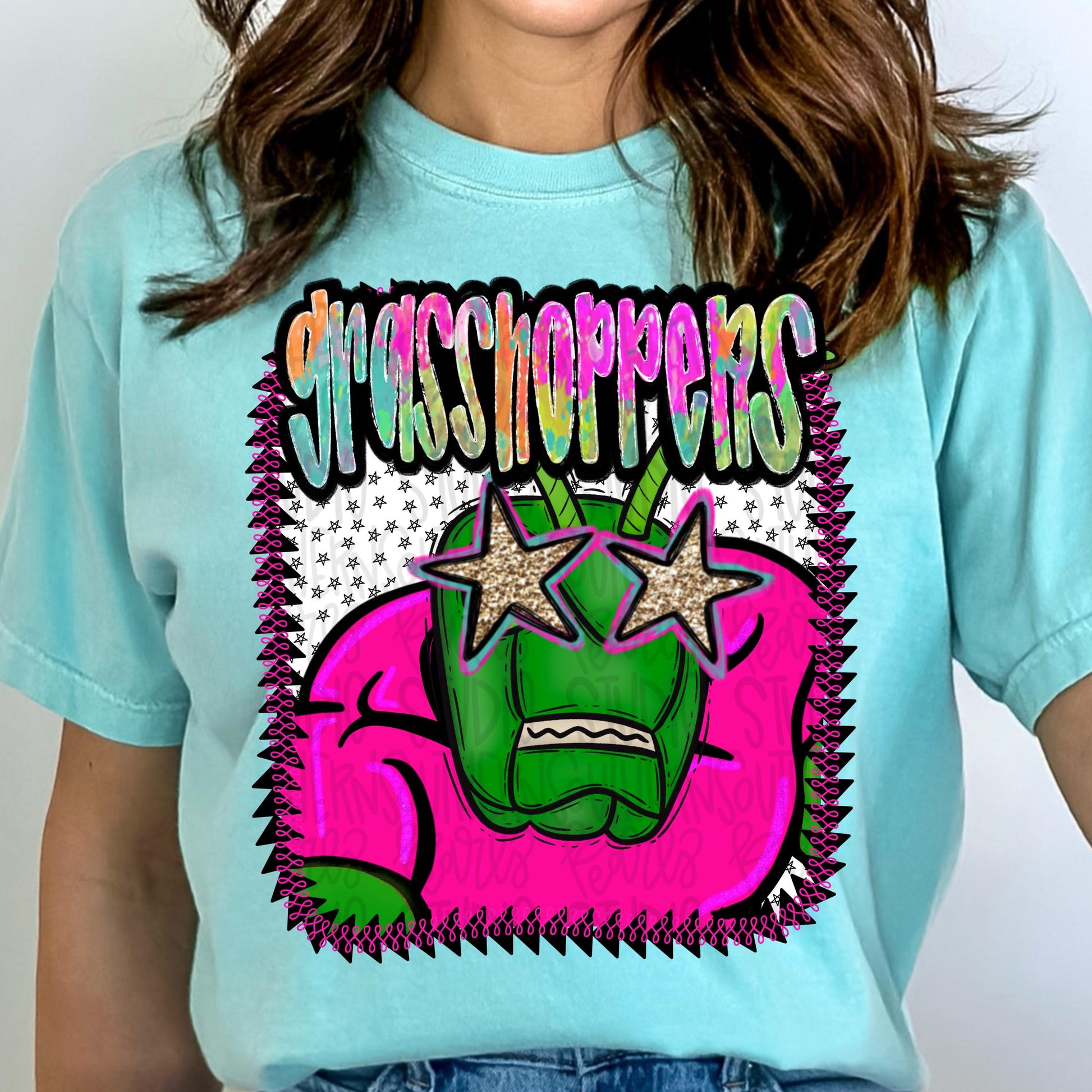 Pink Jersey Mascot grasshoppers | Sublimation Design | Digital Download | Women’s, Kids Shirt PNG