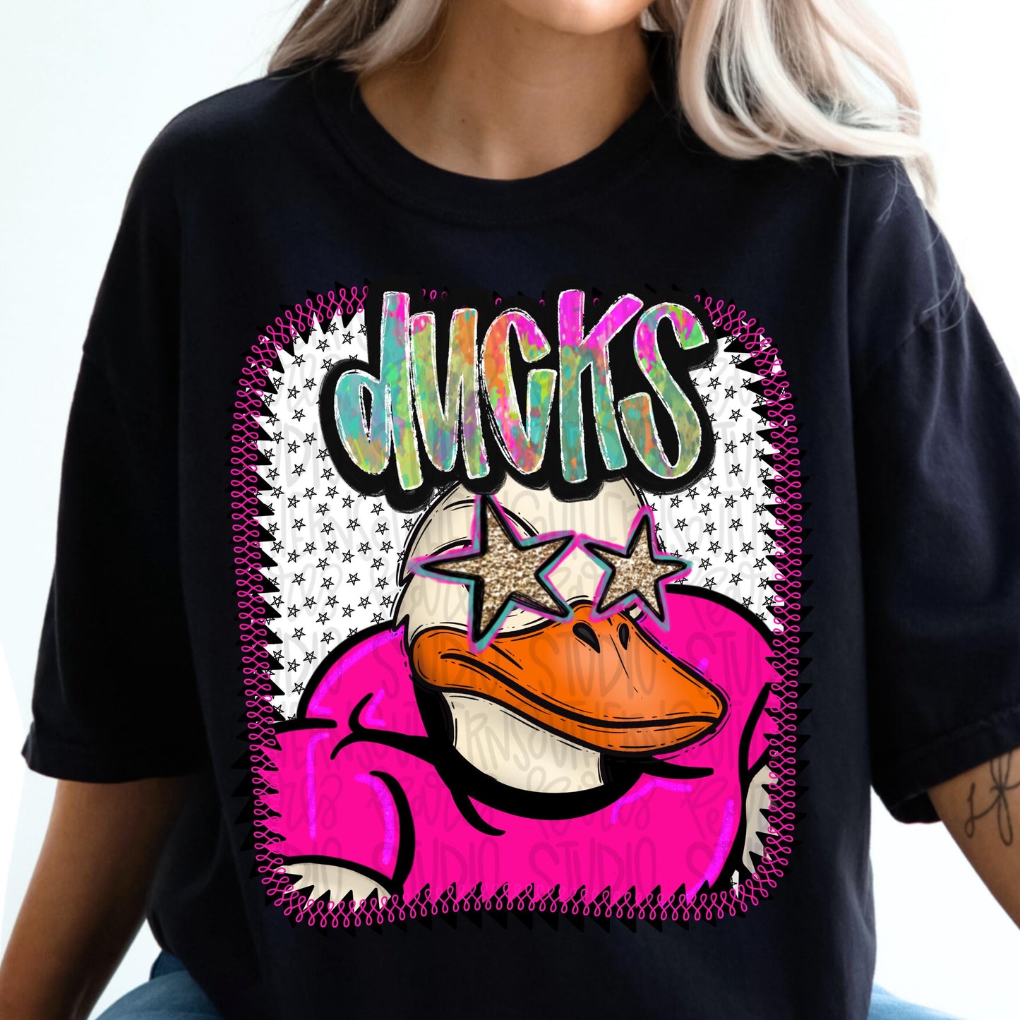 Pink Jersey Mascot ducks | Sublimation Design | Digital Download | Women’s, Kids Shirt PNG