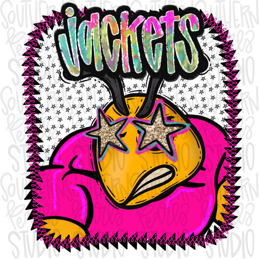Pink Jersey Mascot jackets | Sublimation Design | Digital Download | Women’s, Kids Shirt PNG