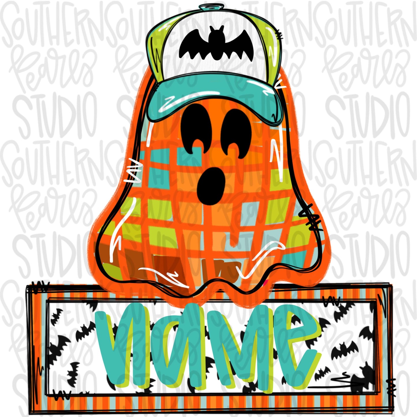 Disco ghost with name patch boy | Halloween | Sublimation Design | Digital Download | Women’s, Kids Shirt PNG