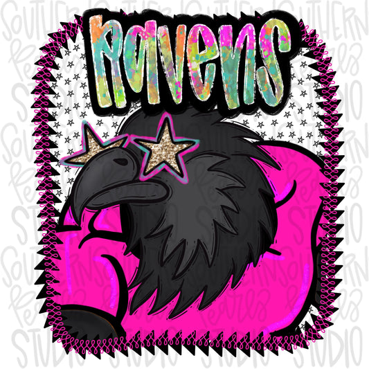 Pink Jersey Mascot ravens | Sublimation Design | Digital Download | Women’s, Kids Shirt PNG