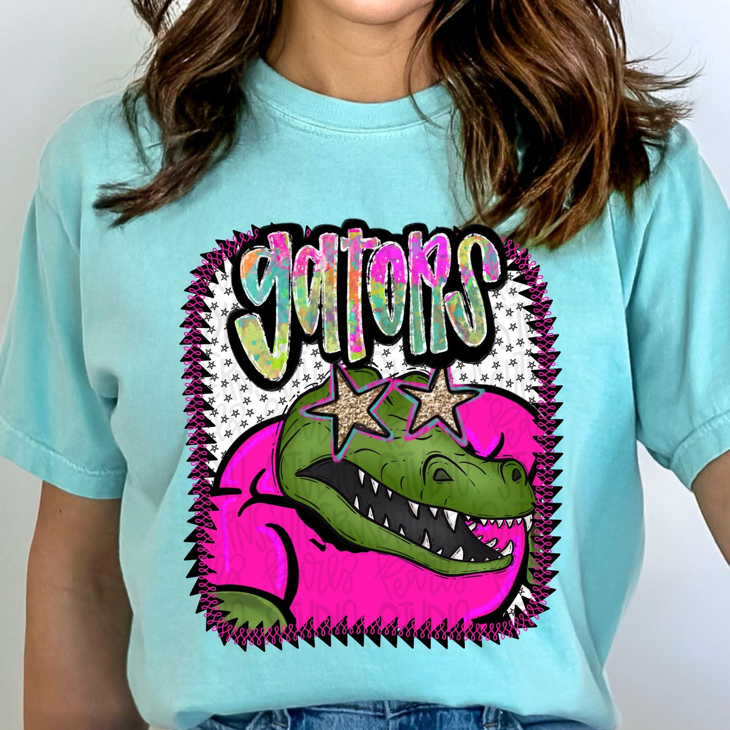 Pink Jersey Mascot Gators | Sublimation Design | Digital Download | Women’s, Kids Shirt PNG