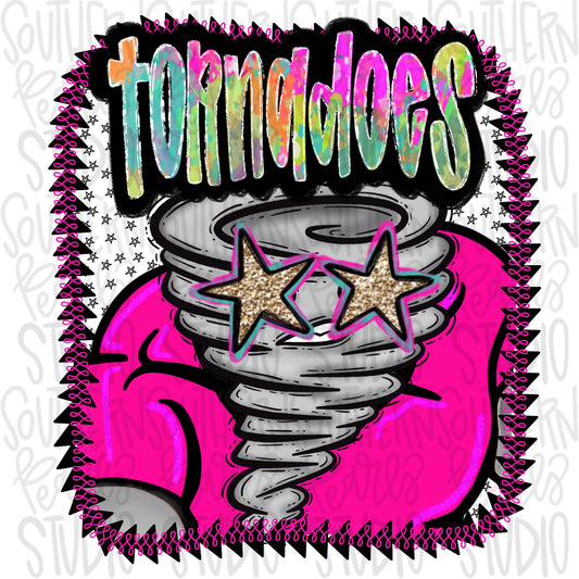 Pink Jersey Mascot tornadoes | Sublimation Design | Digital Download | Women’s, Kids Shirt PNG