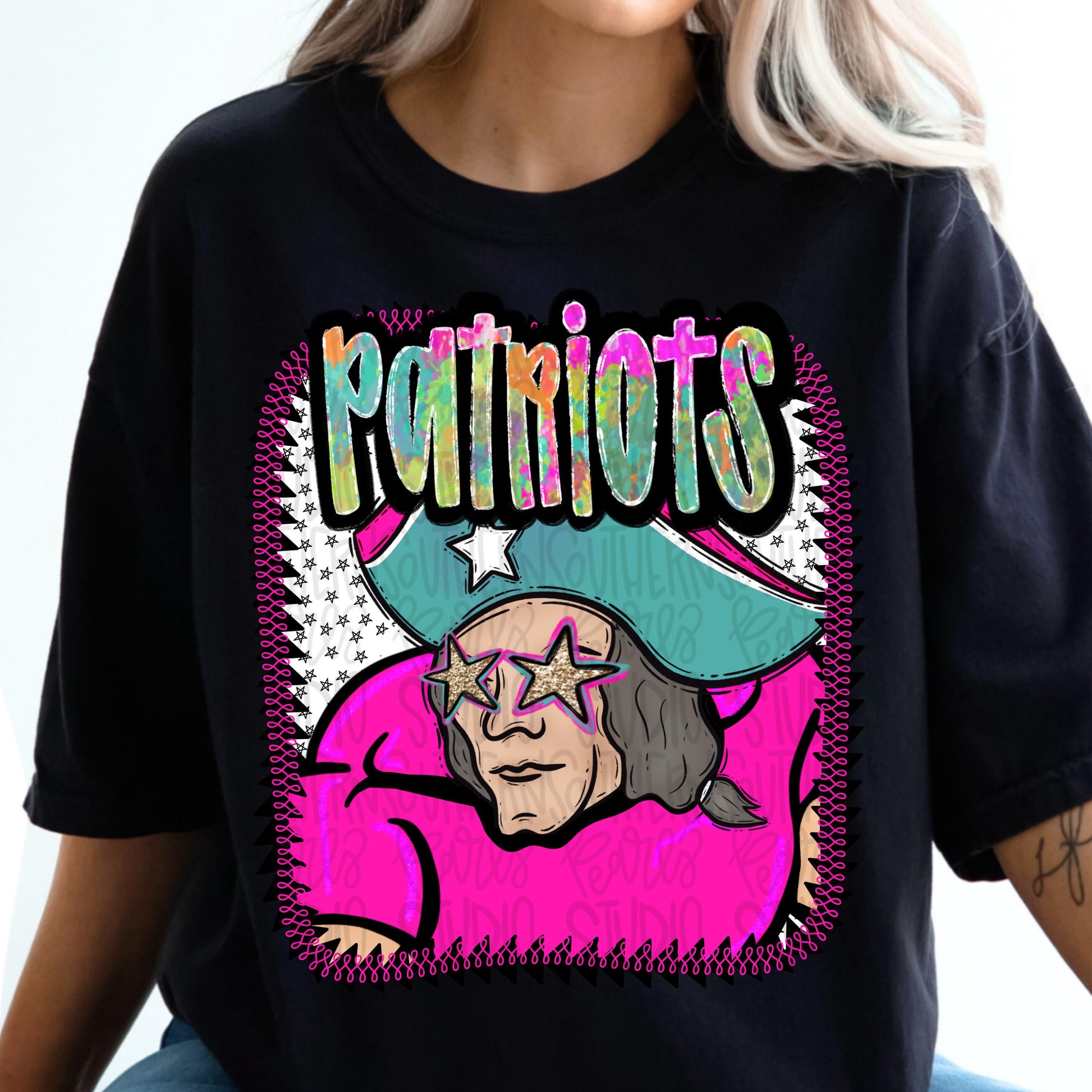 Pink Jersey Mascot patriots | Sublimation Design | Digital Download | Women’s, Kids Shirt PNG