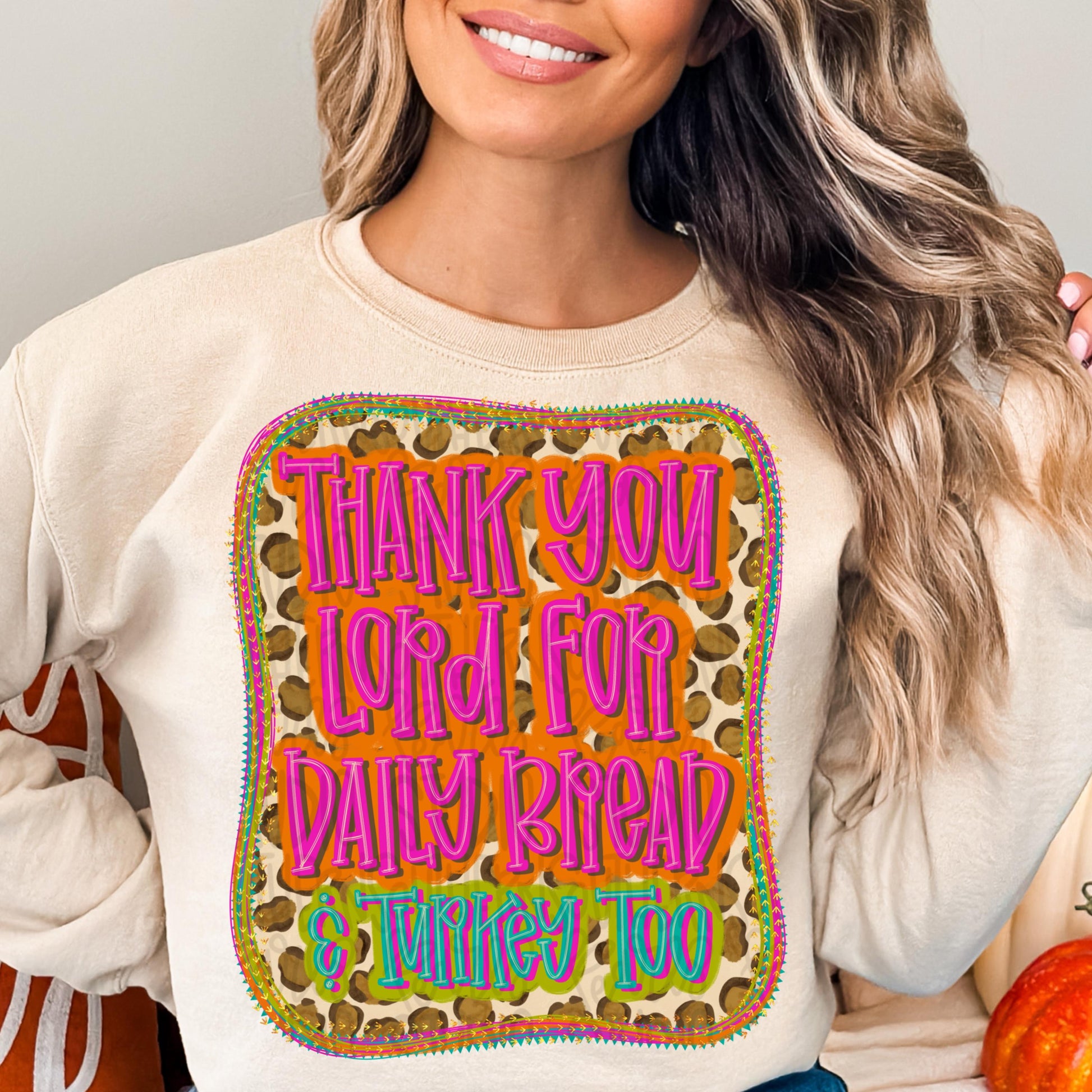 Thank you Lord for daily bread and turkey too | Sublimation Design | Digital Download | Women’s, Kids PNG