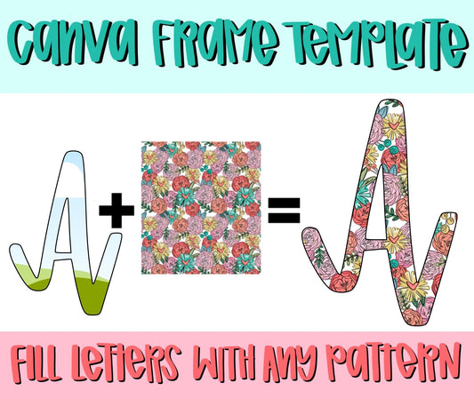 Canva Frame Template Honey Alphabet | Fill your own font | Sublimation Design | Digital Download | Women’s, Kids Shirt PNG
