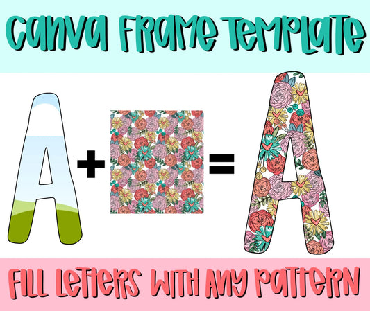 Canva Frame Template Amen Alphabet | Fill your own font | Sublimation Design | Digital Download | Women’s, Kids Shirt PNG