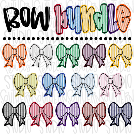 BUNDLE of 14 seersucker bows | Sublimation Design | Digital Download | Women’s, Kids Shirt PNG
