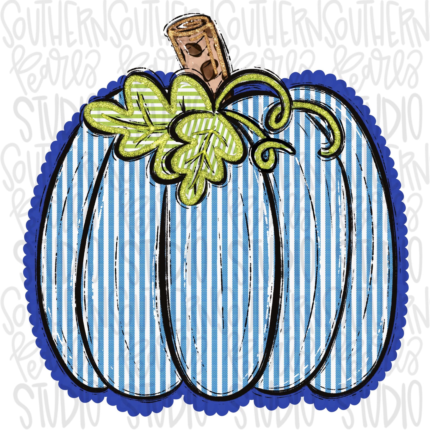 Seersucker Pumpkin | Royal | PNG Font | Sublimation Design | Digital Download | Women’s, Kids Shirt PNG