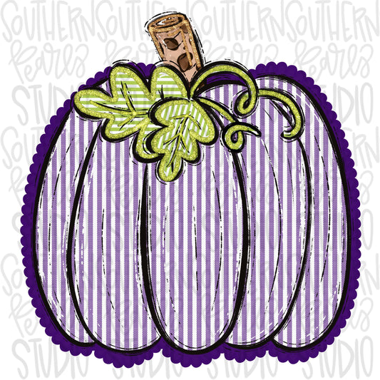 Seersucker Pumpkin | Purple | PNG Font | Sublimation Design | Digital Download | Women’s, Kids Shirt PNG