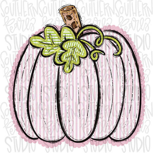 Seersucker Pumpkin | light pink | PNG Font | Sublimation Design | Digital Download | Women’s, Kids Shirt PNG