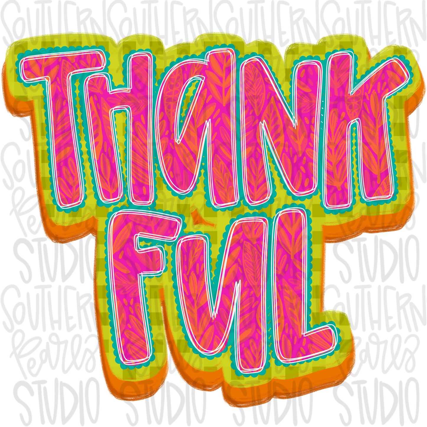 Thankful | colorful | Thanksgiving | Sublimation Design | Digital Download | Women’s, Kids Shirt PNG