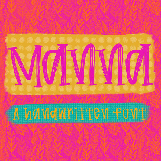 Manna Font, handwritten font, procreate font, TTF OTF font, silhouette font, script font, cute font
