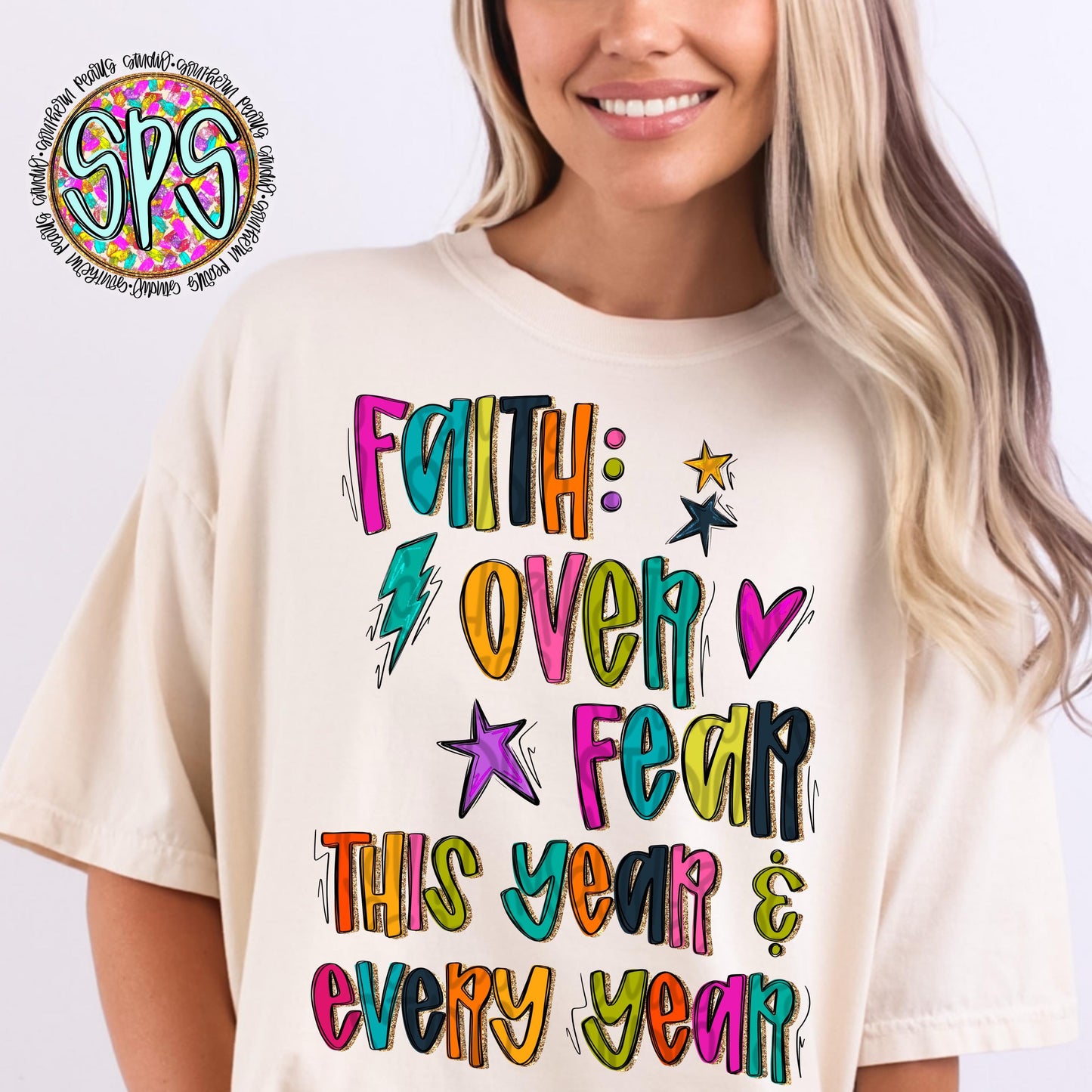 Faith over Fear This year and every year | New year | Sublimation Design | Digital Download | Women’s, Kids Shirt PNG