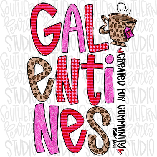 Galentines | created for community | psalm 133:1 | faith | women | valentines day | Sublimation Design | Digital Download | Womens Kids PNG