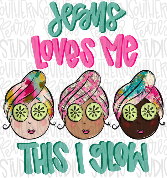 Jesus loves me this I glow | valentines | galentines | Sublimation Design | Digital Download | Womens Kids PNG
