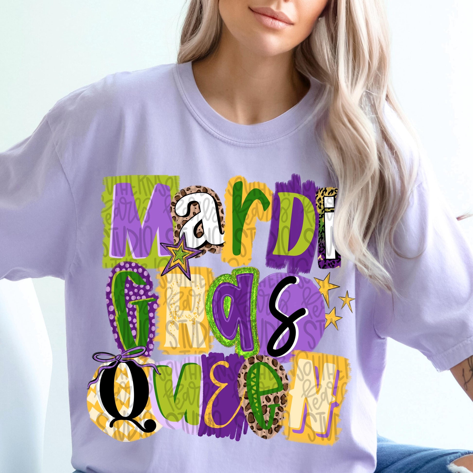 Mardi Gras Queen | Mardi Gras | Sublimation Design | Digital Download | Women’s, Kids Shirt PNG