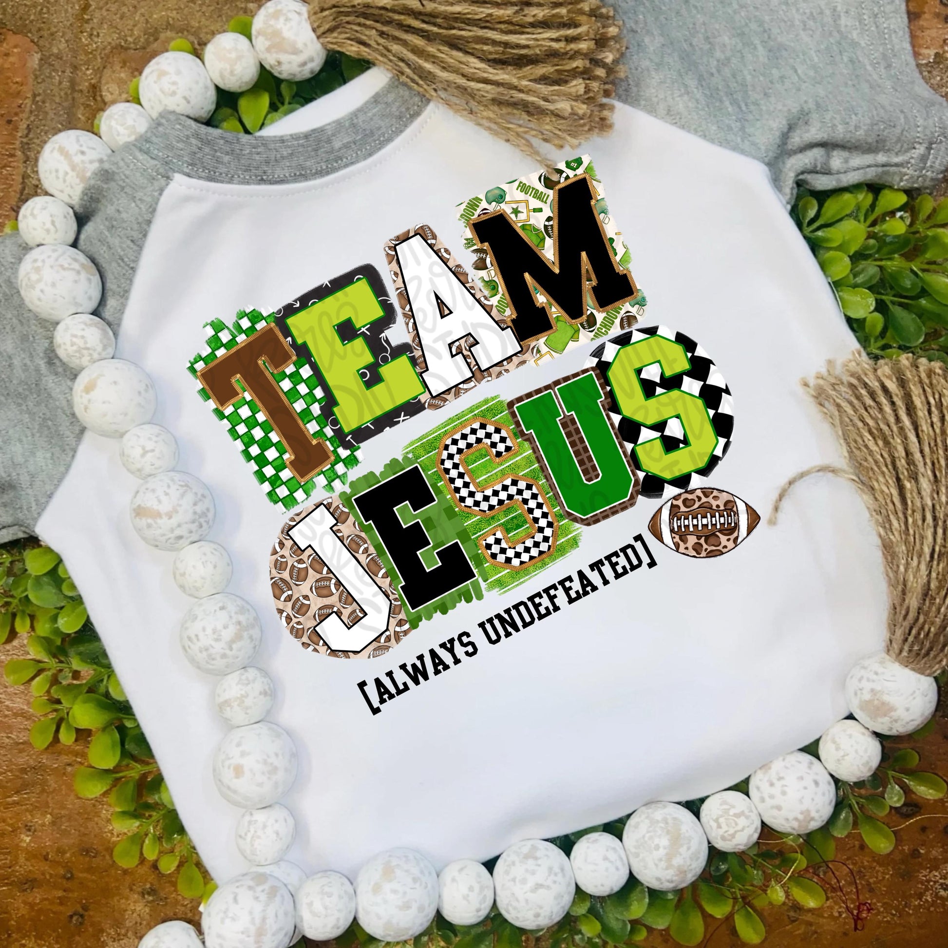 Team Jesus always undefeated | football | Sublimation Design | Digital Download | Women’s, Kids Shirt PNG