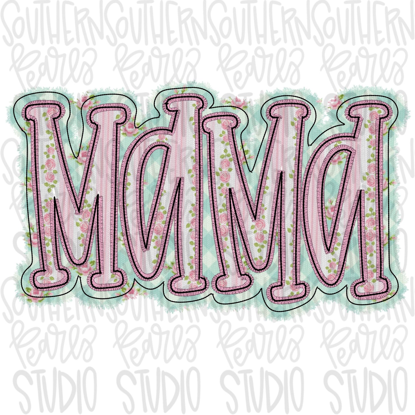 Mama faux embroidery floral design | Sublimation Design | Digital Download | Women’s, Kids Shirt PNG