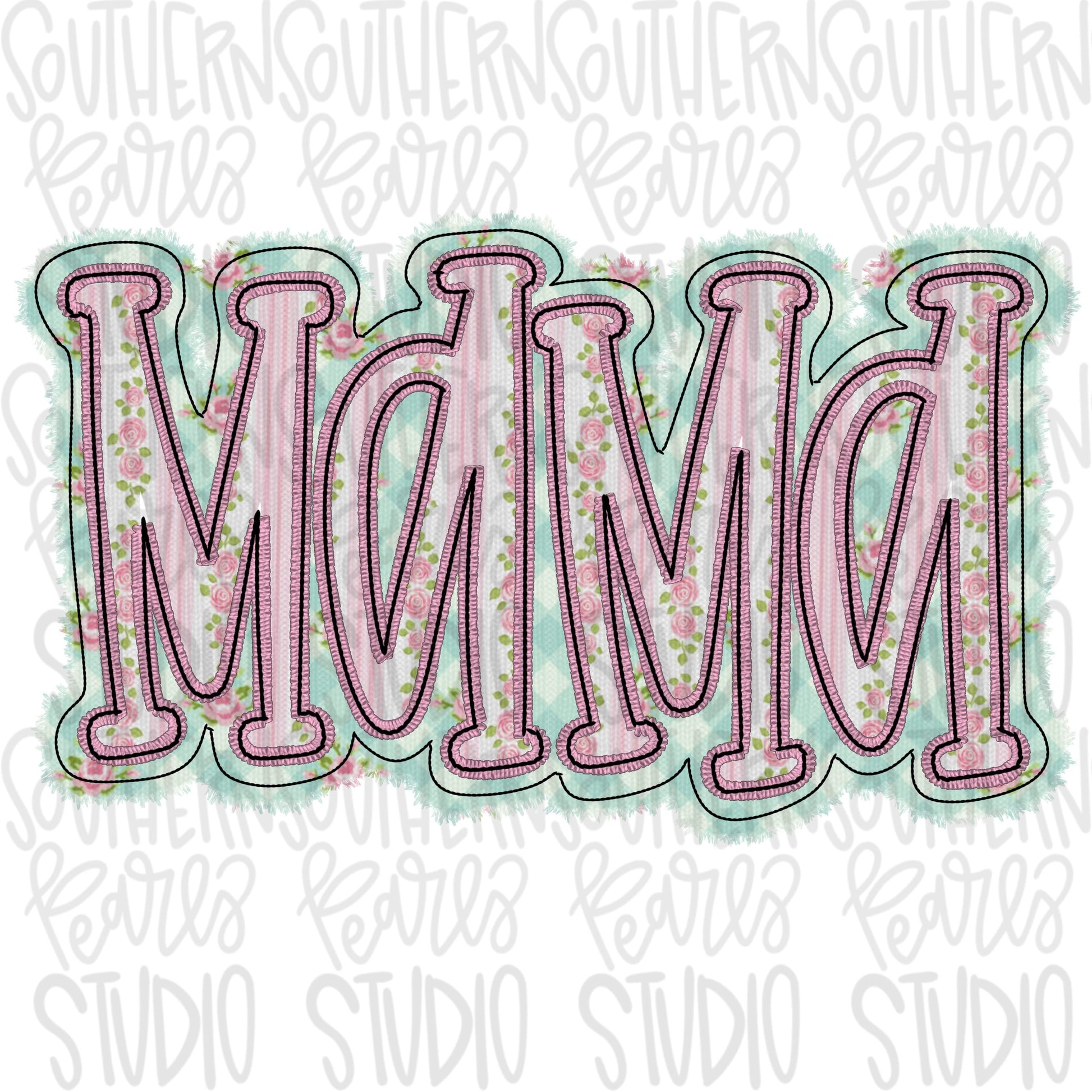 Mama faux embroidery floral design | Sublimation Design | Digital Download | Women’s, Kids Shirt PNG