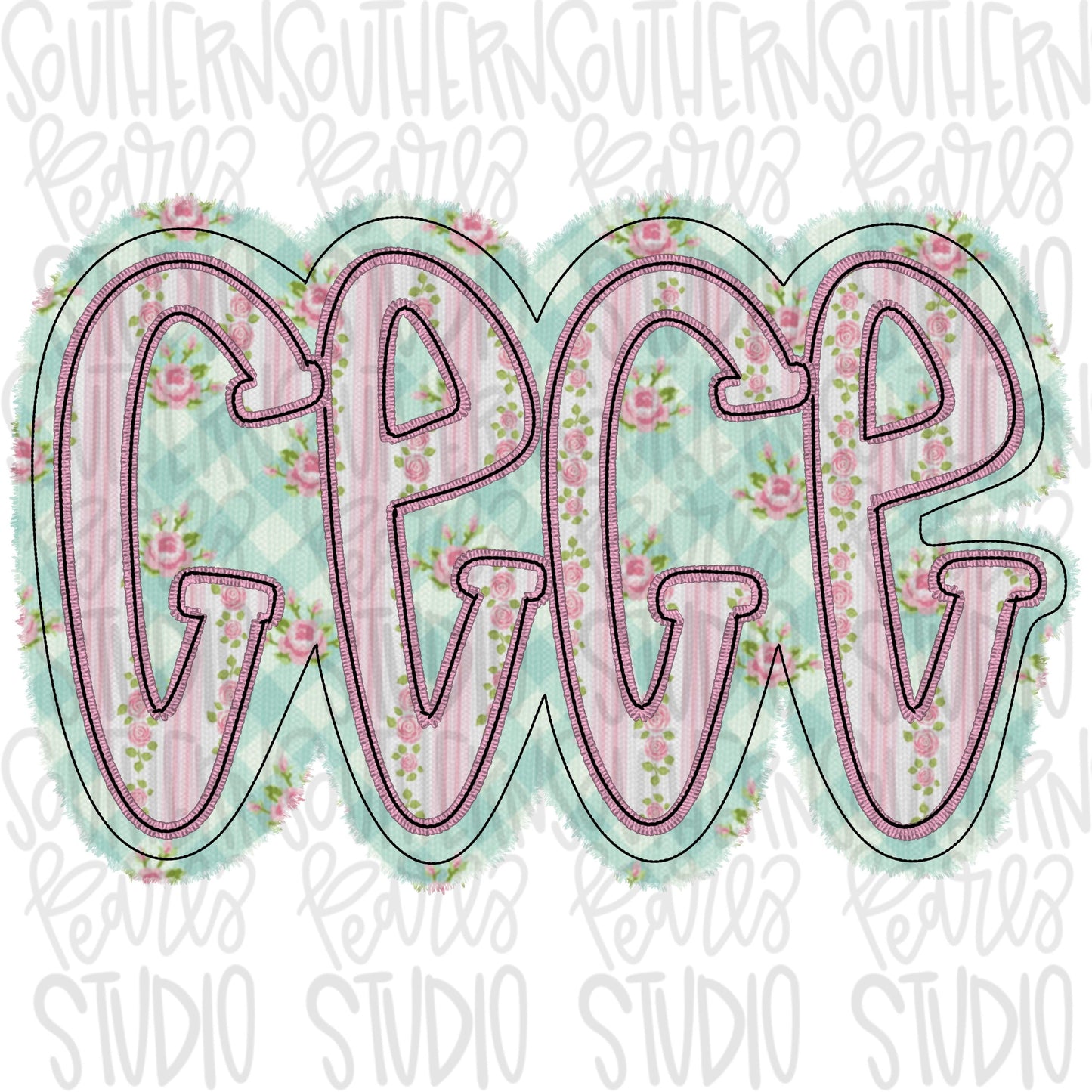 CeCe faux embroidery floral design | Sublimation Design | Digital Download | Women’s, Kids Shirt PNG