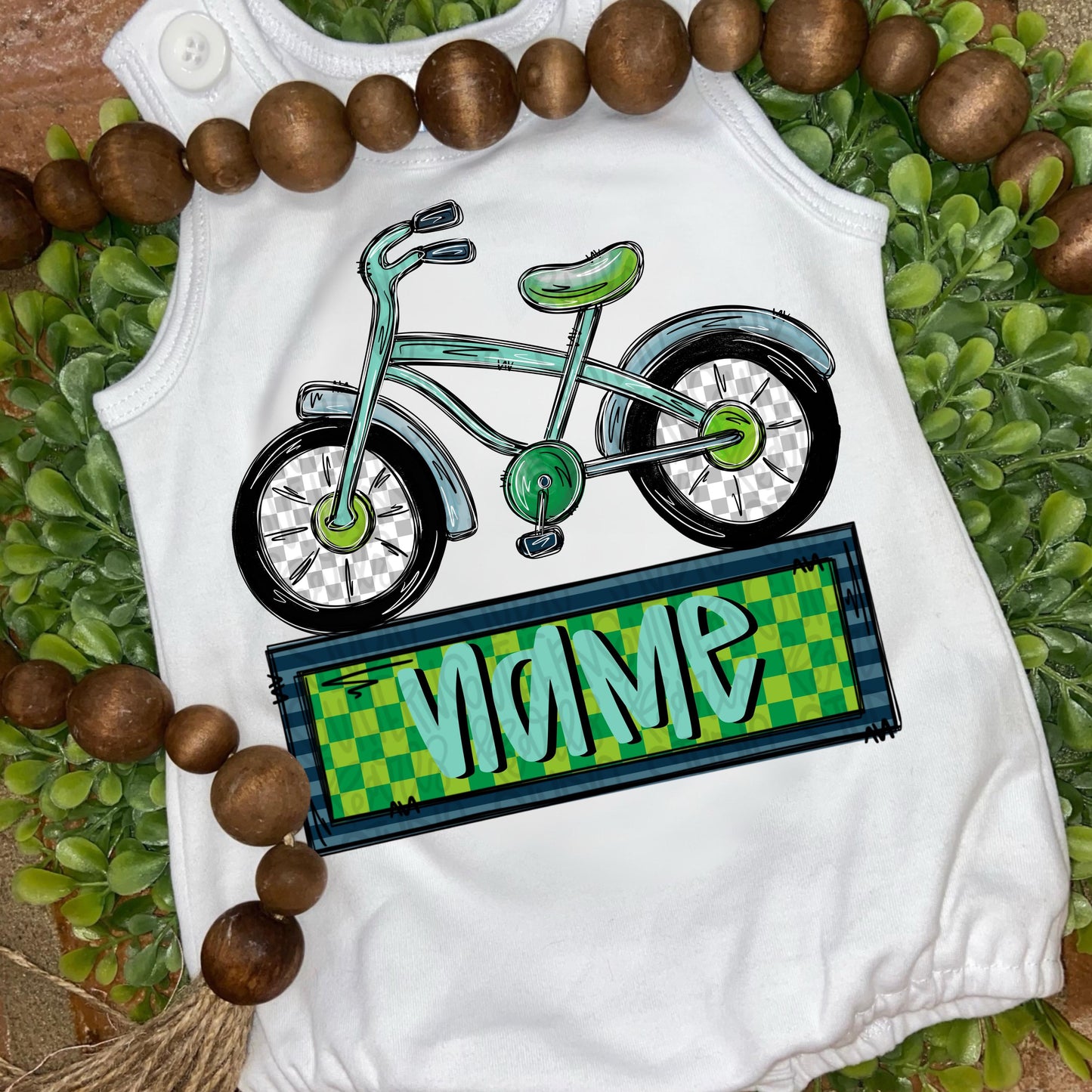Boy bicycle with name patch | Sublimation Design | Digital Download | Women’s, Kids Shirt PNG