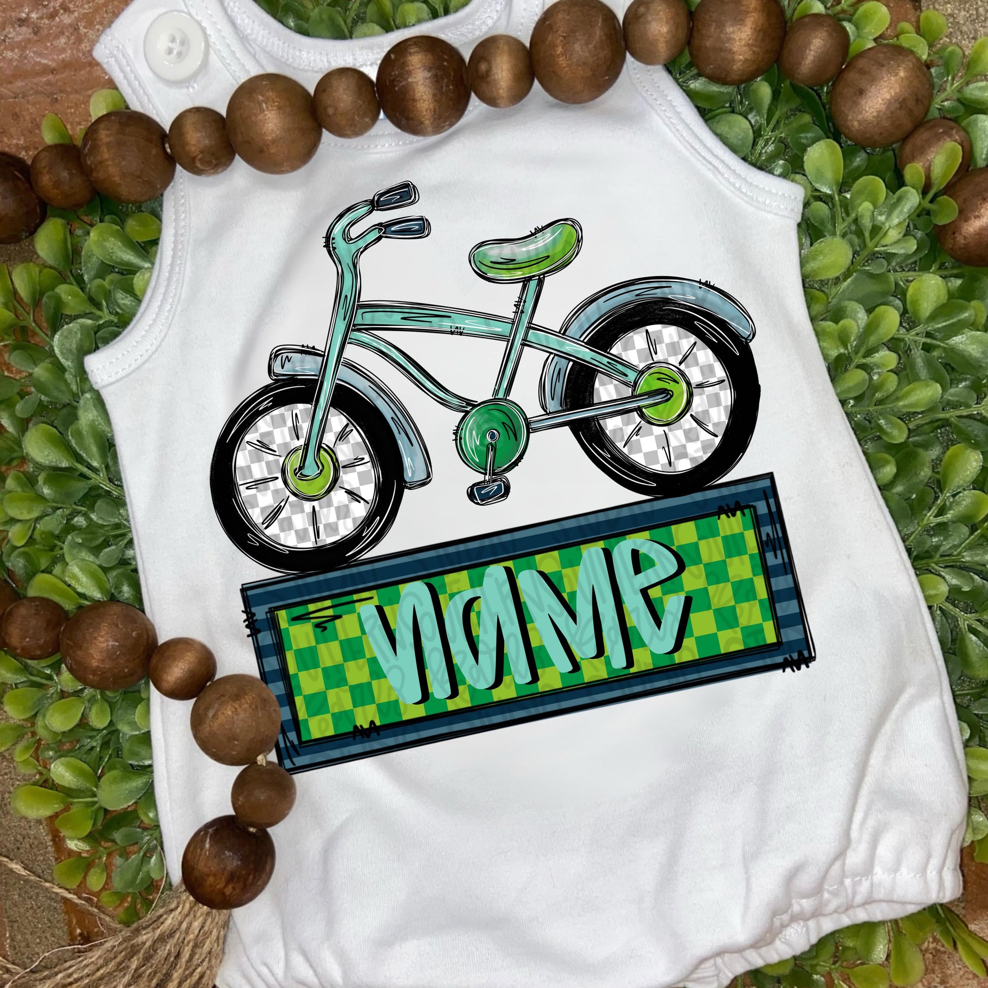 Boy bicycle with name patch | Sublimation Design | Digital Download | Women’s, Kids Shirt PNG