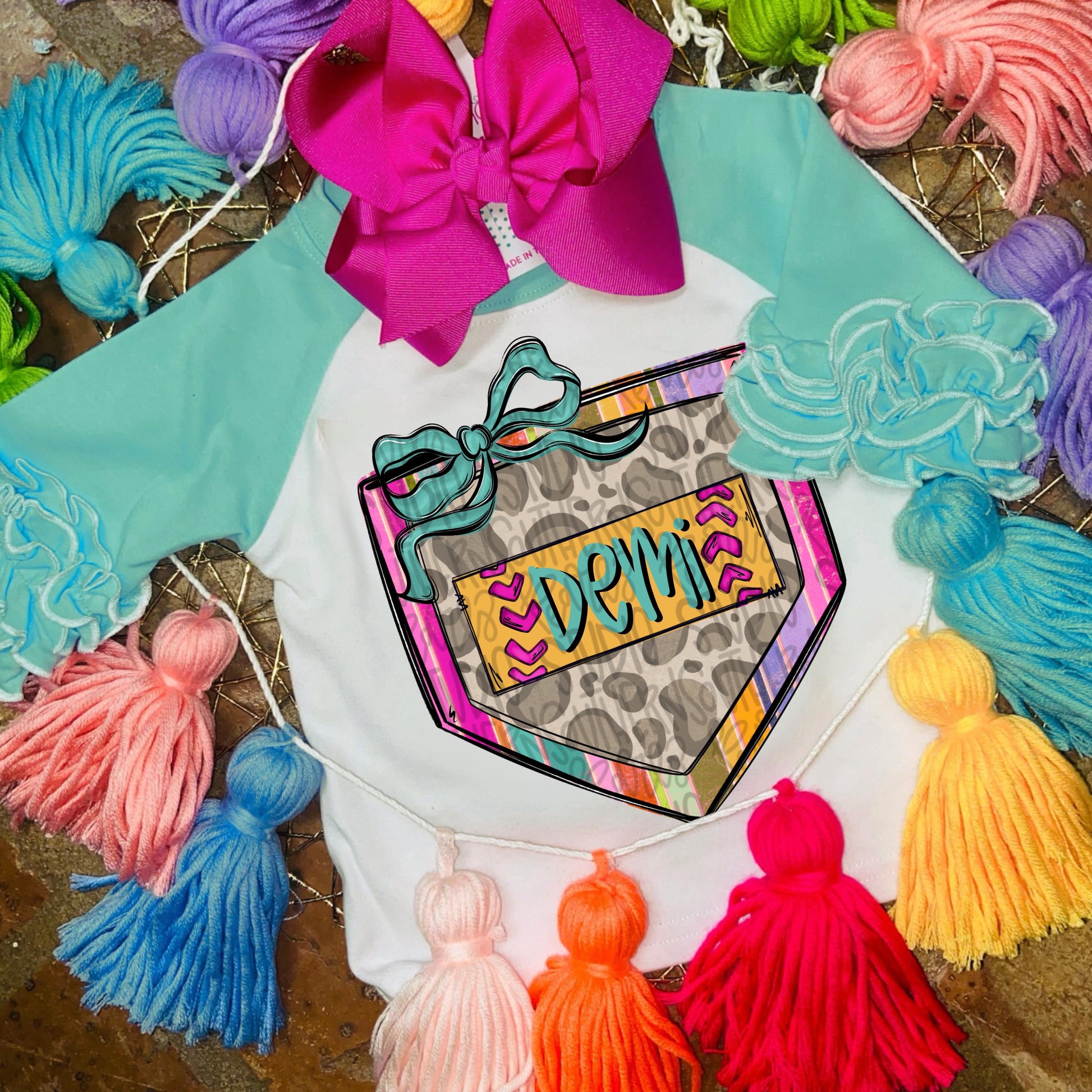 Home plate with bow and name patch | colorful and leopard | softball and baseball | Go Team | PNG | Sublimation | Design Download