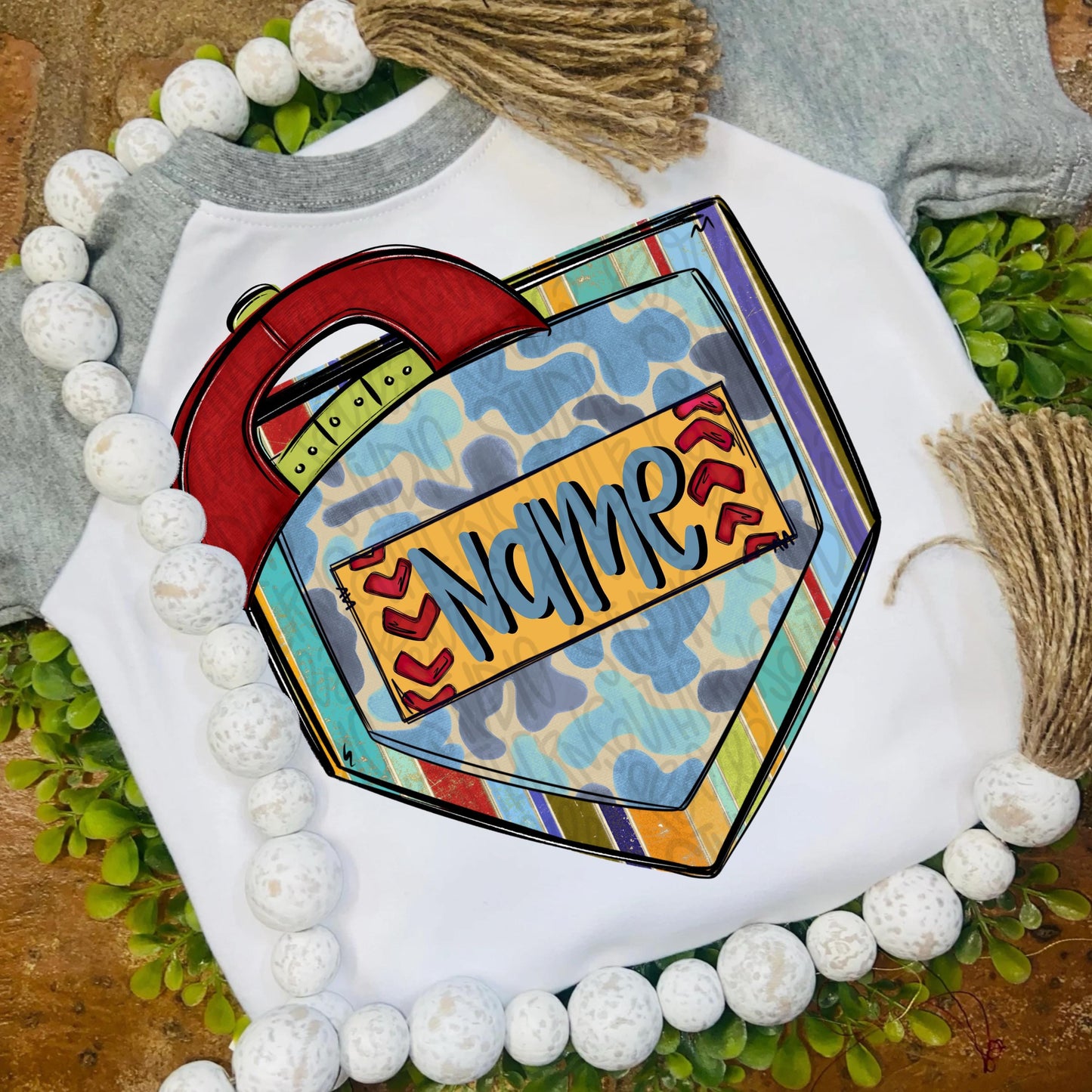 Home plate with hat and name patch | colorful and camo | softball and baseball | Go Team | PNG | Sublimation | Design Download