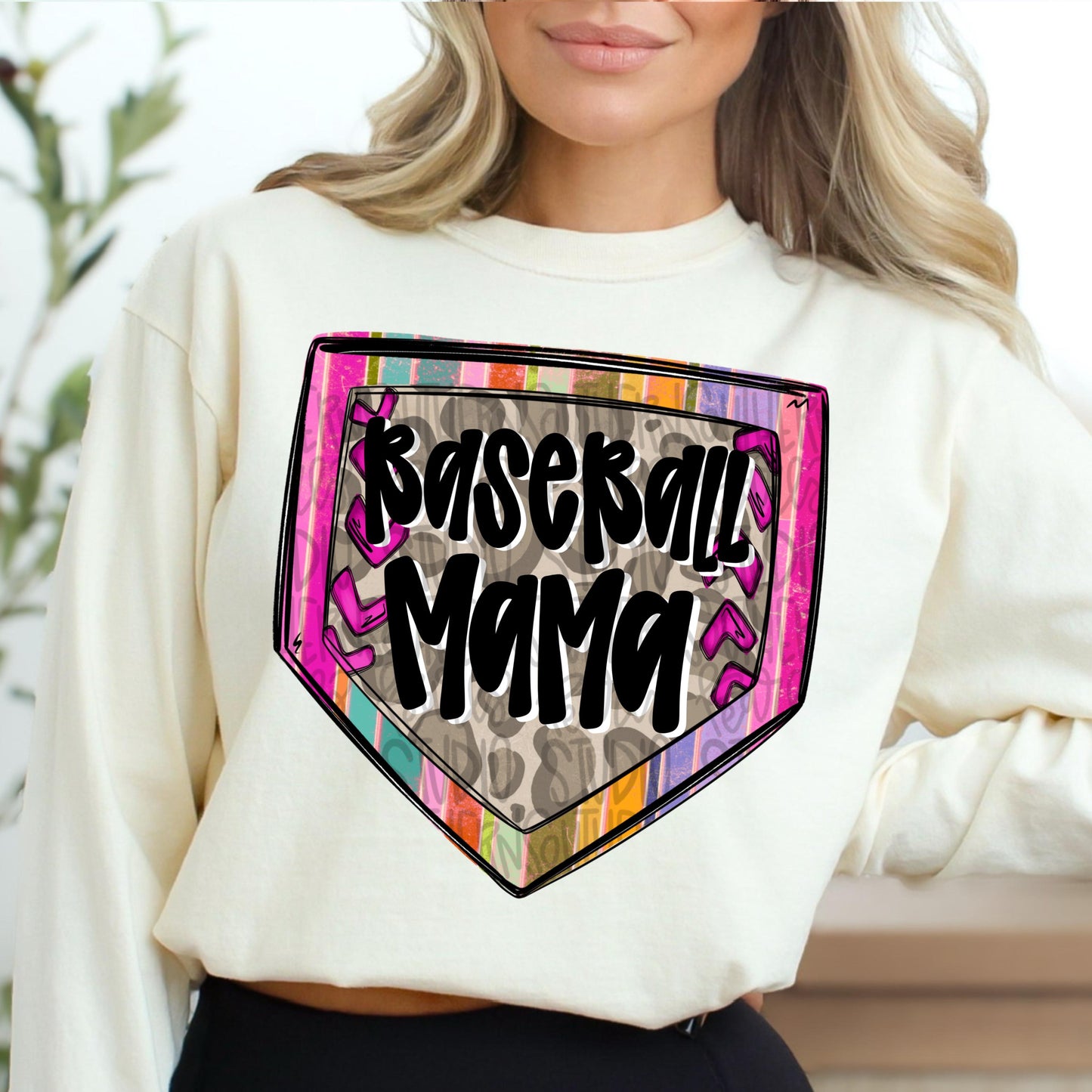 BaseBall Mama Home Plate | colorful and leopard | softball and baseball | Go Team | PNG | Sublimation | Design Download