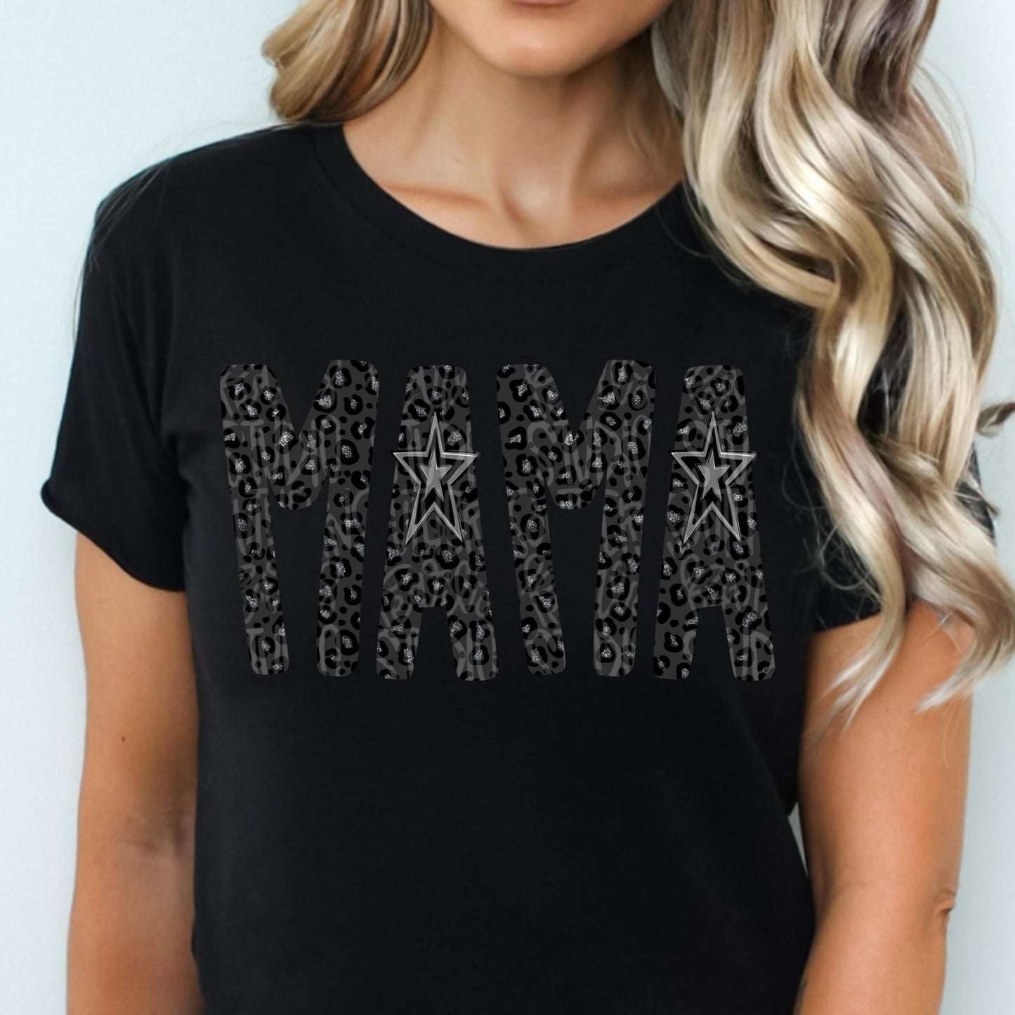 GIGI black leopard | Sublimation Design | Digital Download | Women’s, Kids Shirt PNG