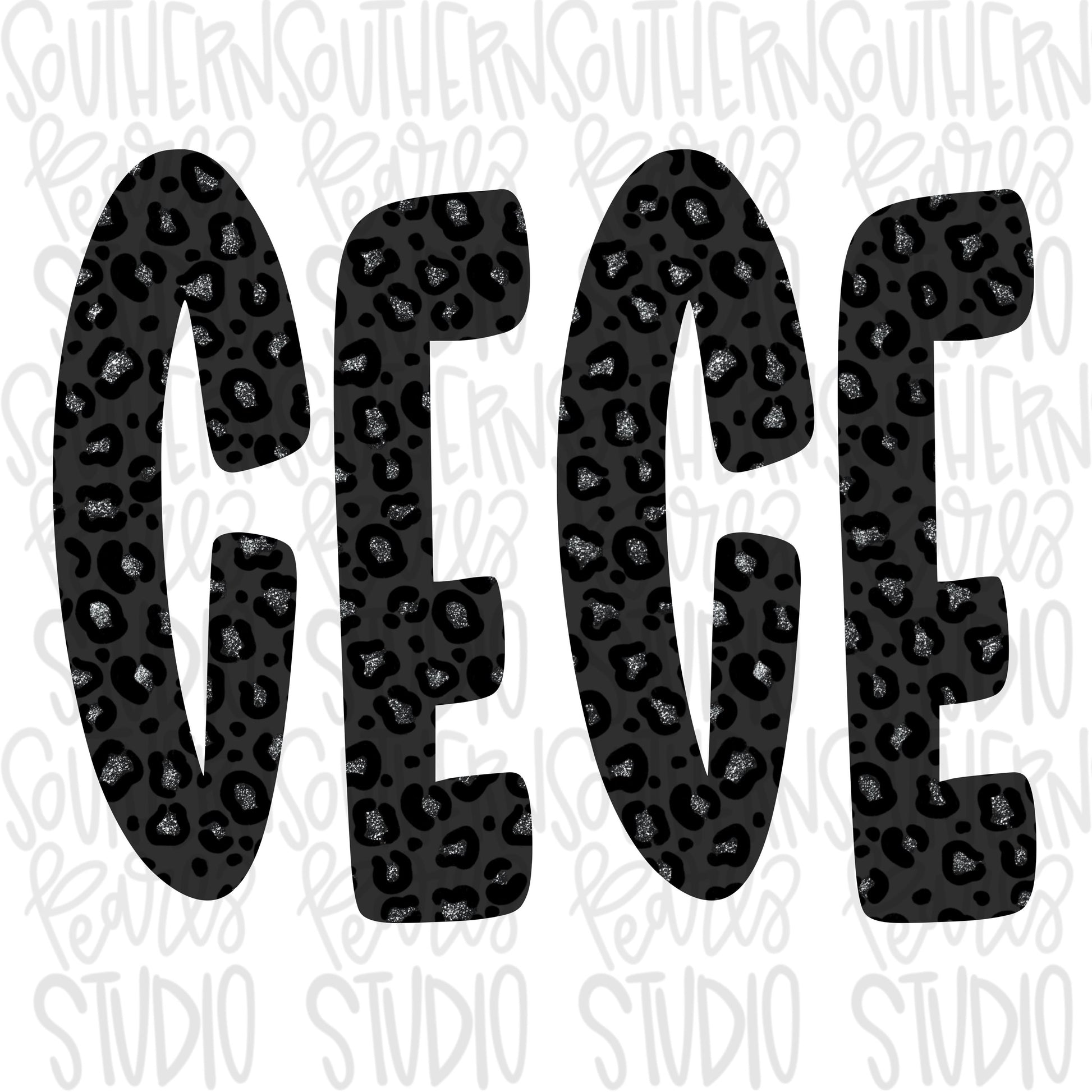 CECE black leopard | Sublimation Design | Digital Download | Women’s, Kids Shirt PNG